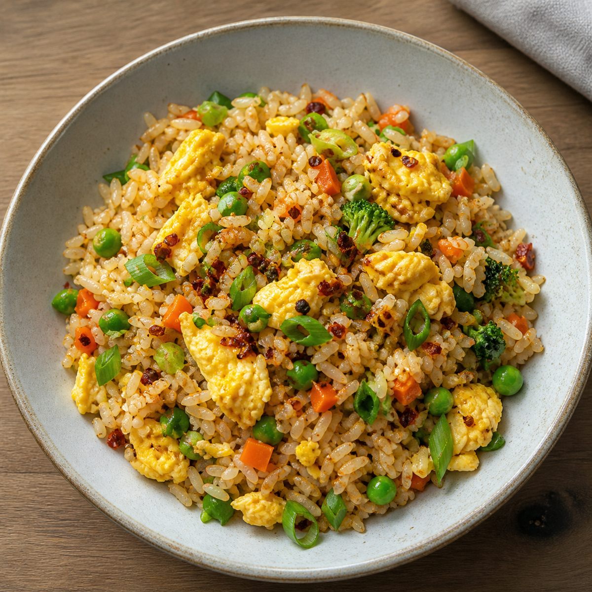 15-Minute Spicy Egg & Veggie Fried Rice