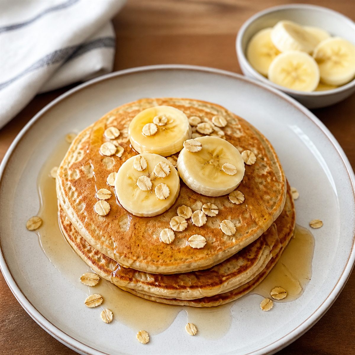 Banana Oat Pancakes